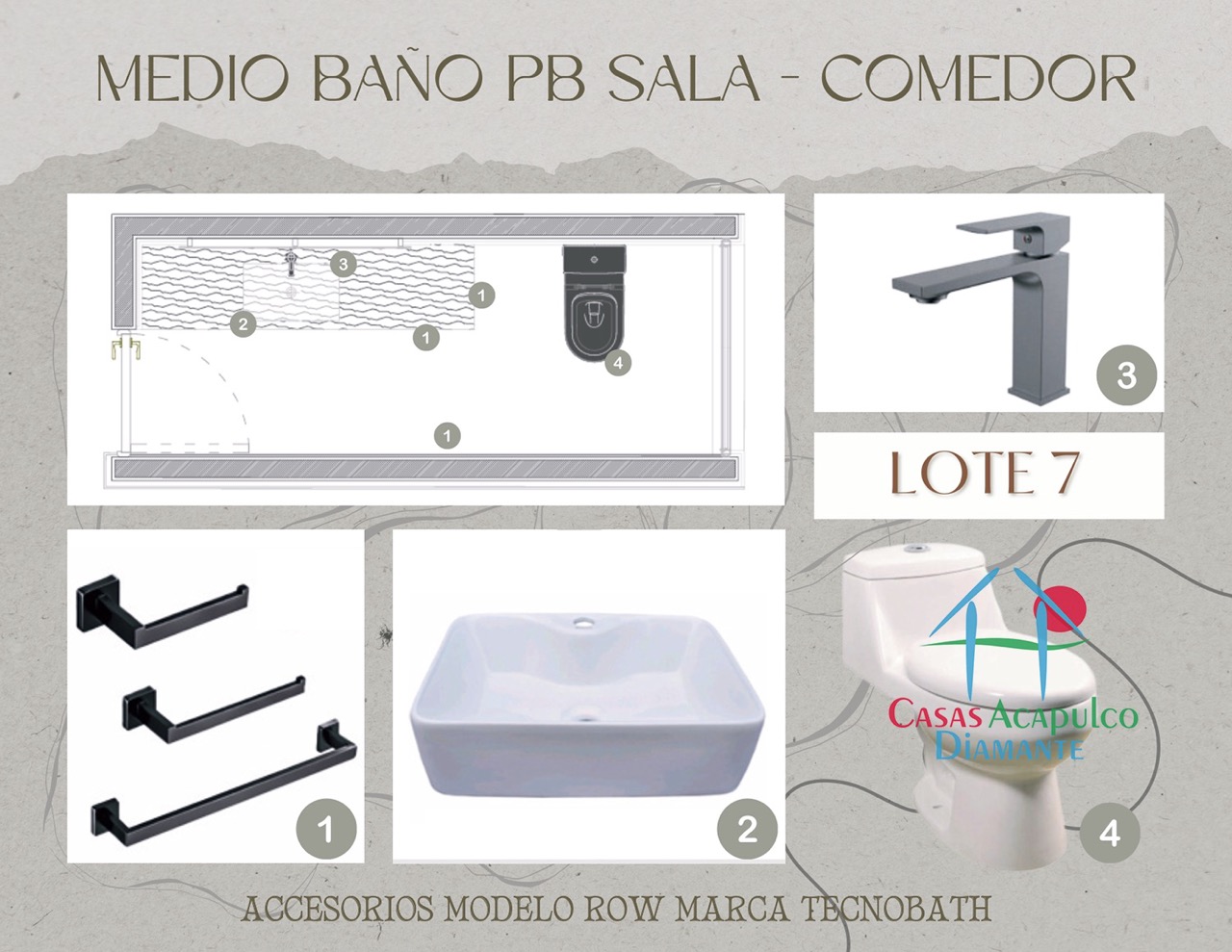 Paradiso Residences Edén 7 - Modelo accesorios baños 5